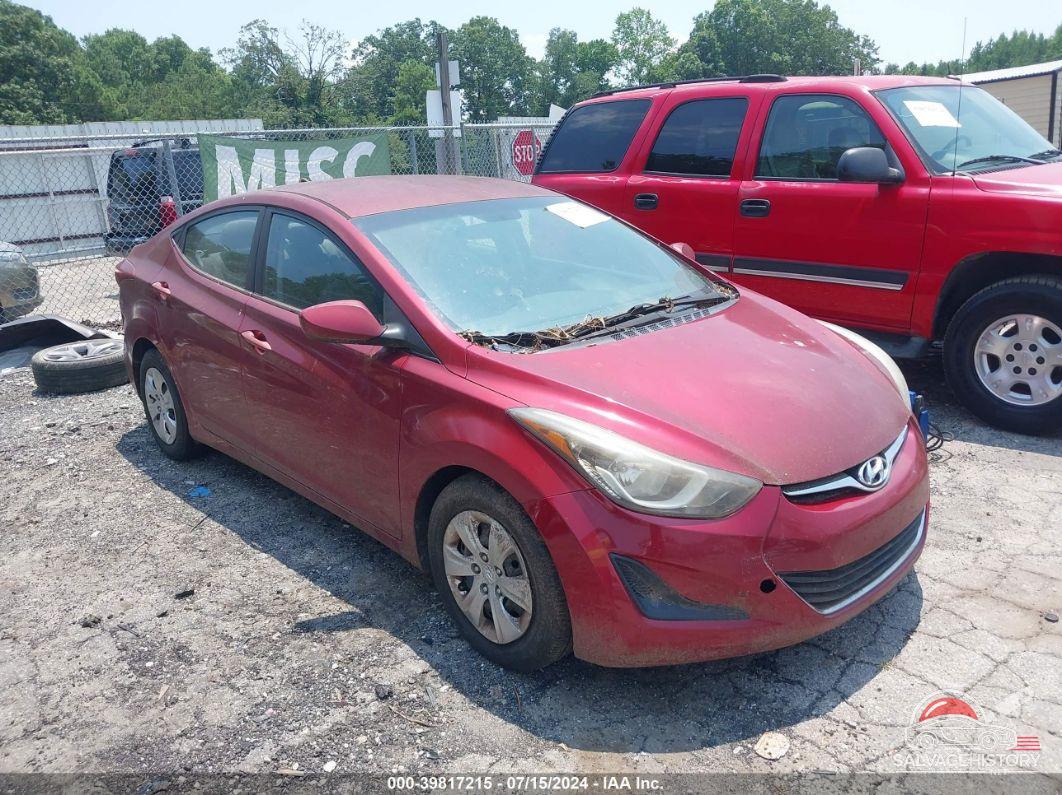 5NPDH4AE2GH743347 2016 HYUNDAI ELANTRA photo no. 3