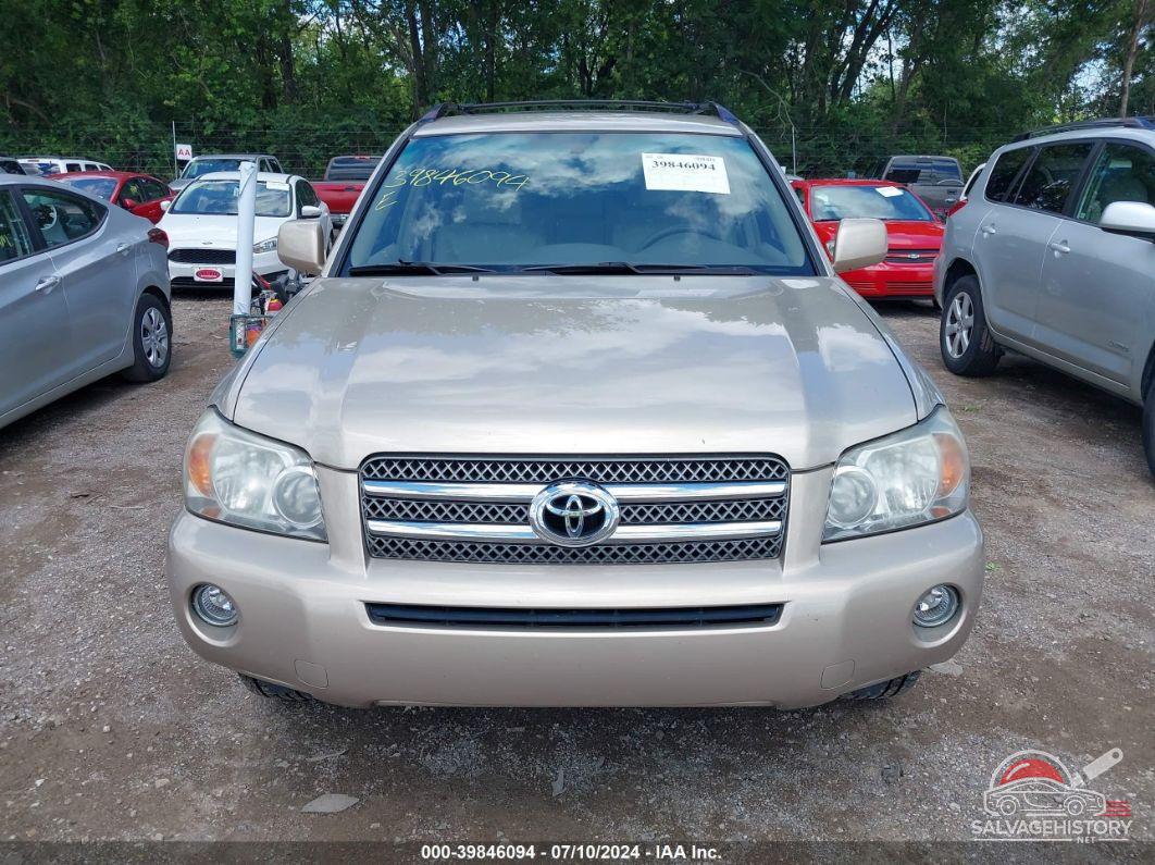 JTEGW21A270020109 2007 TOYOTA HIGHLANDER HYBRID photo no. 6