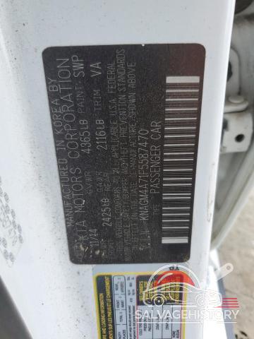 KNAGM4A71F5587470 2015 KIA OPTIMA photo no. 12