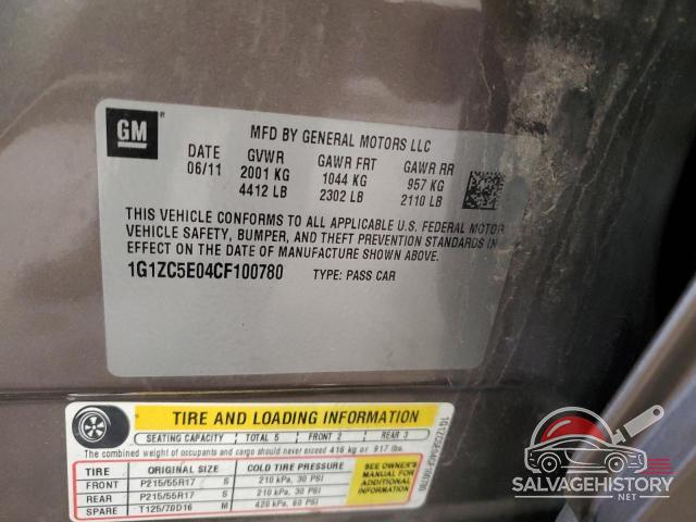 1G1ZC5E04CF100780 2012 CHEVROLET MALIBU photo no. 12