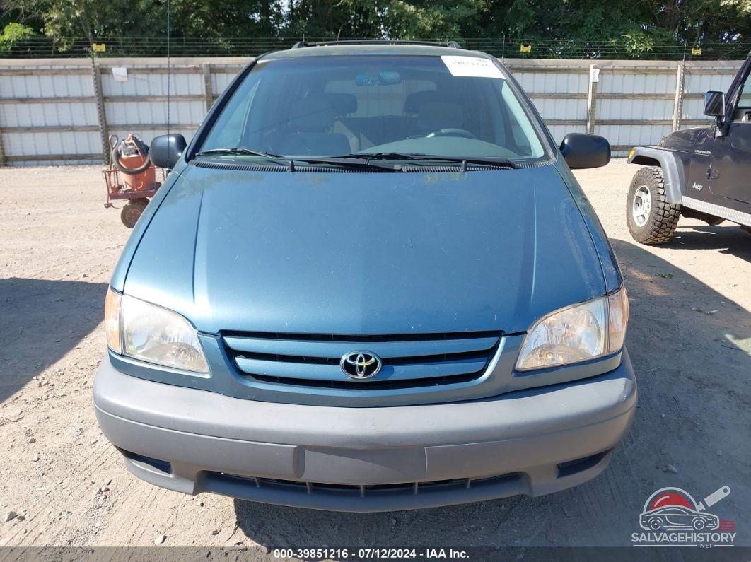 4T3ZF13CX1U321428 2001 TOYOTA SIENNA photo no. 6
