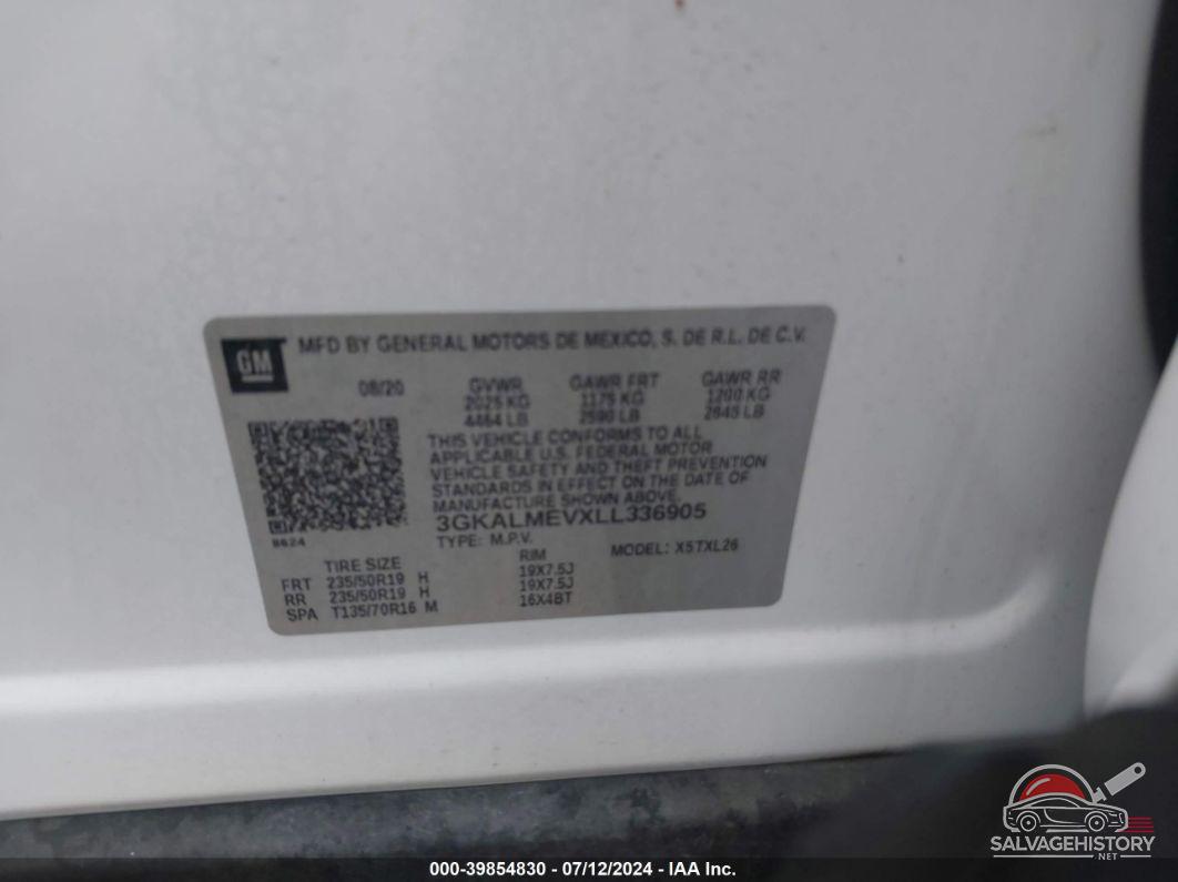 3GKALMEVXLL336905 2020 GMC TERRAIN photo no. 9