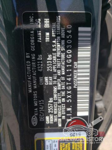 5XXGT4L11GG030540 2016 KIA OPTIMA photo no. 12