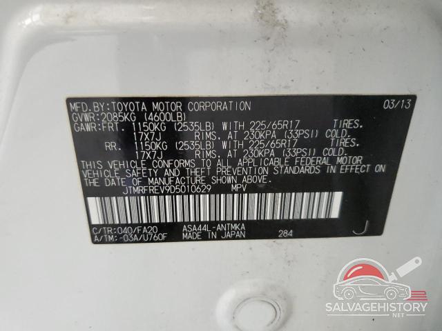 JTMRFREV9D5010629 2013 TOYOTA RAV4 photo no. 13