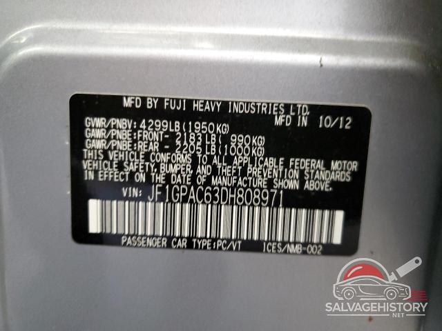 JF1GPAC63DH808971 2013 SUBARU IMPREZA photo no. 13