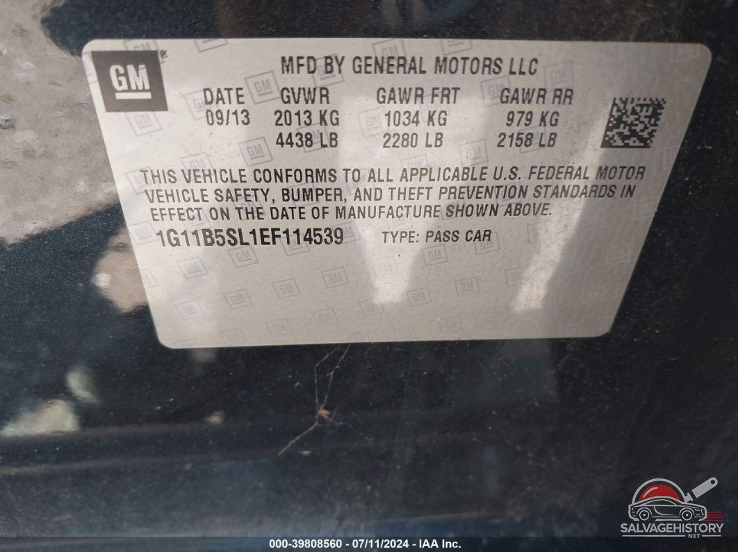 1G11B5SL1EF114539 2014 CHEVROLET MALIBU photo no. 9