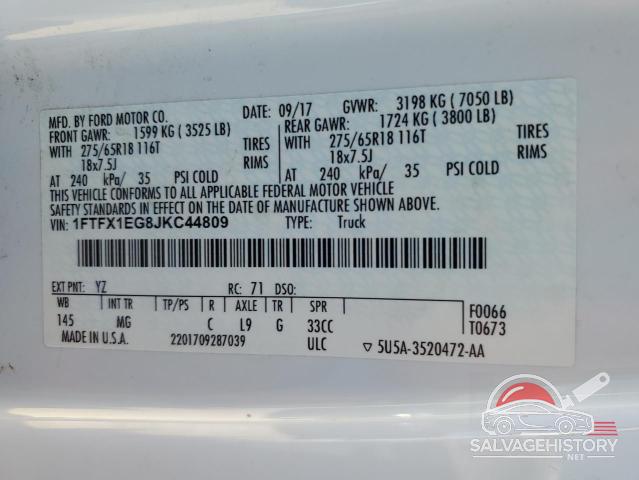 1FTFX1EG8JKC44809 2018 FORD F-150 photo no. 12