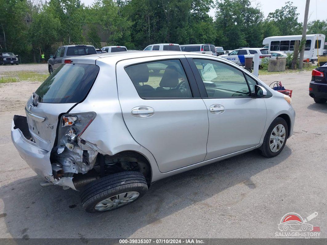 JTDKTUD32CD520029 2012 TOYOTA YARIS photo no. 4