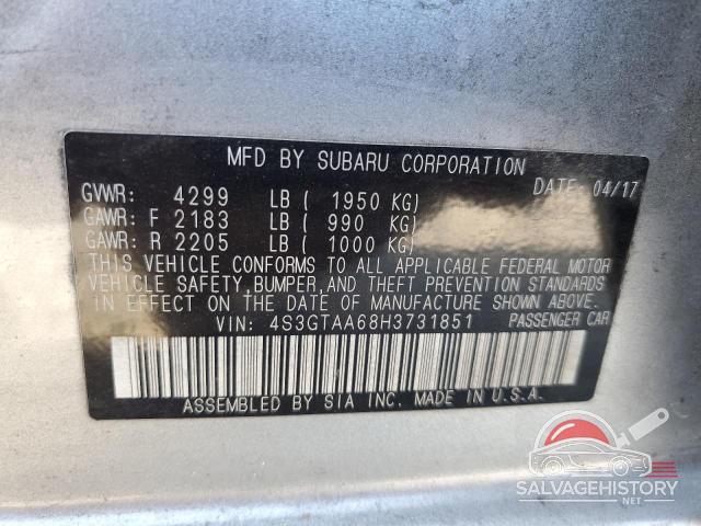 4S3GTAA68H3731851 2017 SUBARU IMPREZA photo no. 12