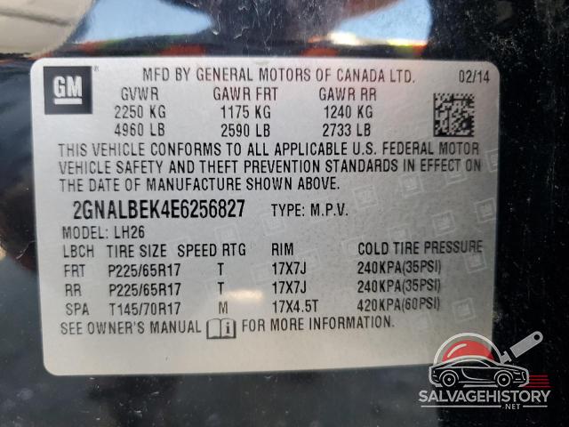 2GNALBEK4E6256827 2014 CHEVROLET EQUINOX photo no. 13