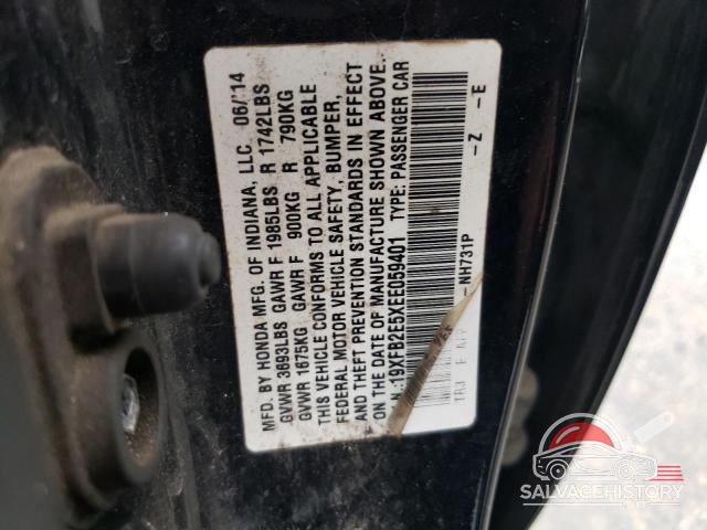 19XFB2E5XEE059401 2014 HONDA CIVIC photo no. 13