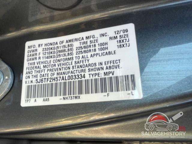5J6TF2H57AL003334 2010 HONDA ACCORD photo no. 10