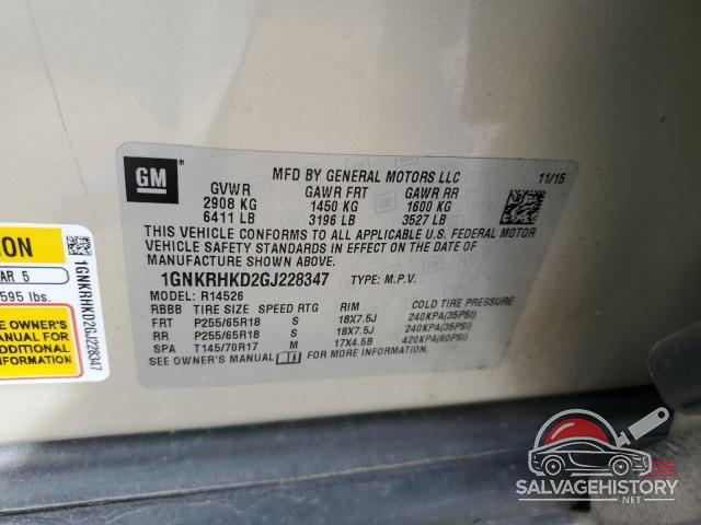 1GNKRHKD2GJ228347 2016 CHEVROLET TRAVERSE photo no. 13