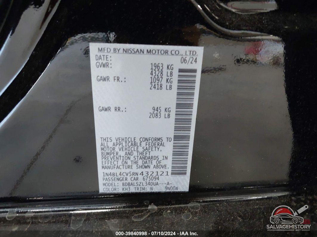 1N4BL4CV5RN432121 2024 NISSAN ALTIMA photo no. 9