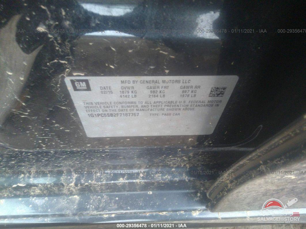 1G1PC5SB2F7187767 2015 CHEVROLET CRUZE photo no. 9
