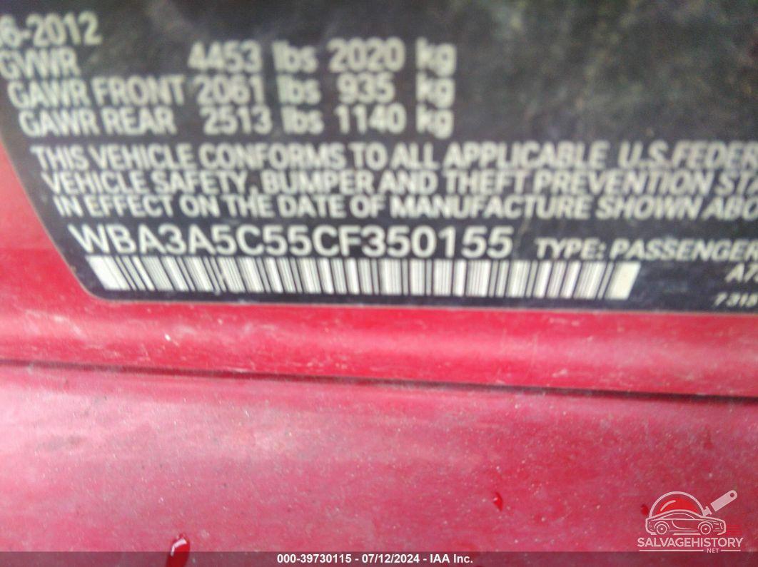 WBA3A5C55CF350155 2012 BMW 328I photo no. 7