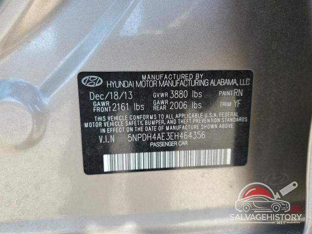 5NPDH4AE3EH464356 2014 HYUNDAI ELANTRA photo no. 13