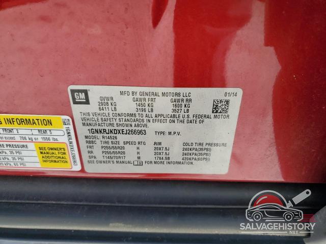 1GNKRJKDXEJ266963 2014 CHEVROLET TRAVERSE photo no. 14