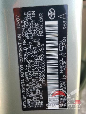 JTDKB20U583321026 2008 TOYOTA PRIUS photo no. 12