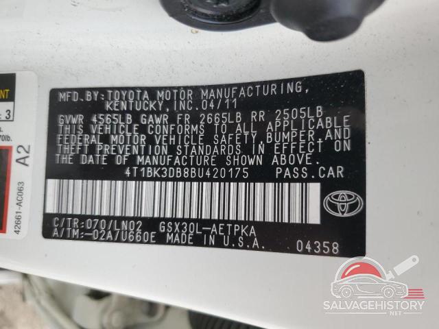 4T1BK3DB8BU420175 2011 TOYOTA AVALON photo no. 13