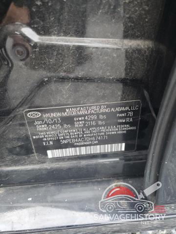 5NPEB4AC7DH674171 2013 HYUNDAI SONATA photo no. 12