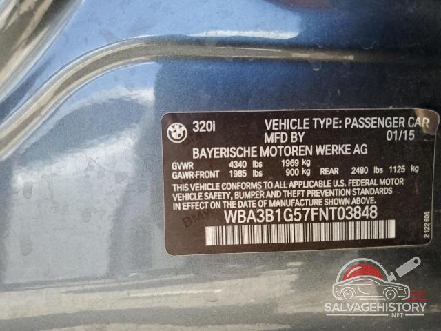 WBA3B1G57FNT03848 2015 BMW 3 SERIES photo no. 13