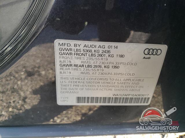 WA1LFAFP1EA083617 2014 AUDI Q5 photo no. 13