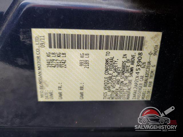 1N4AL2AP2CN453908 2012 NISSAN ALTIMA photo no. 12