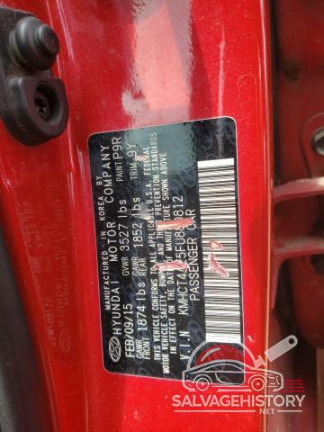 KMHCT4AE5FU880812 2015 HYUNDAI ACCENT photo no. 12