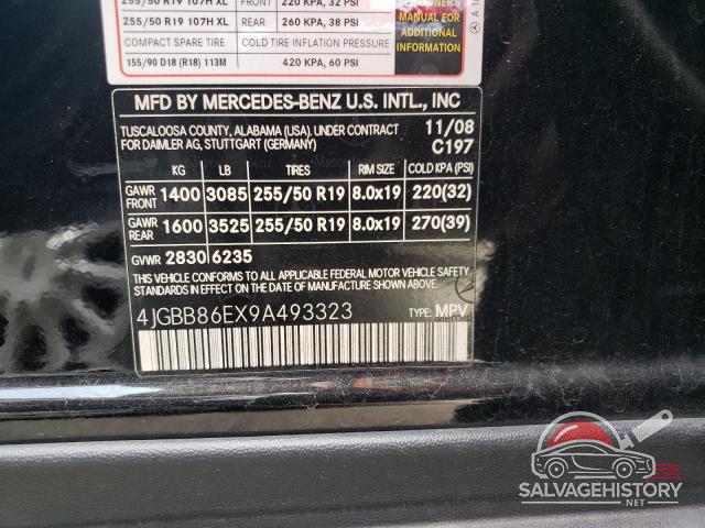 4JGBB86EX9A493323 2009 MERCEDES-BENZ M-CLASS photo no. 13