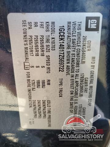 1GCEK14017Z569722 2007 CHEVROLET ALL Models photo no. 13