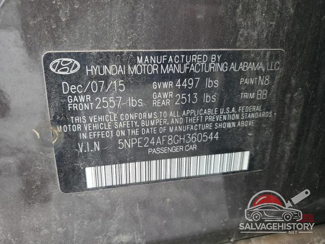 5NPE24AF8GH360544 2016 HYUNDAI SONATA photo no. 12