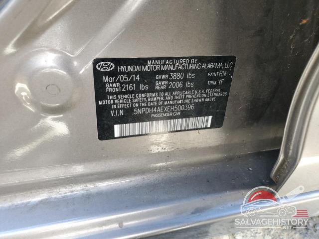 5NPDH4AEXEH500396 2014 HYUNDAI ELANTRA photo no. 12