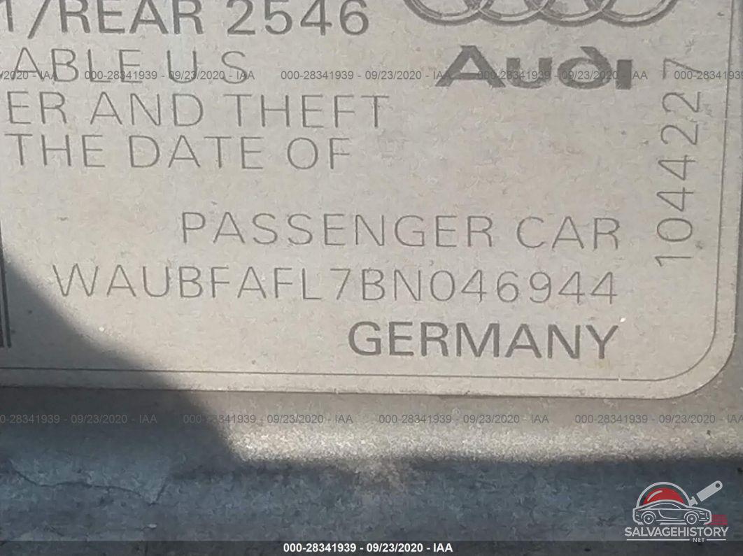 WAUBFAFL7BN046944 2011 AUDI A4 photo no. 9