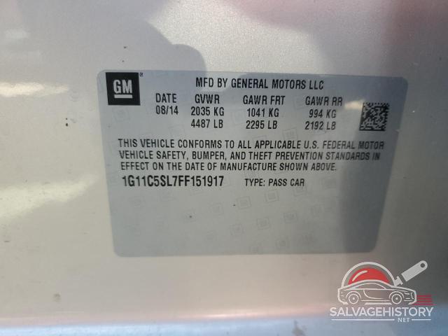 1G11C5SL7FF151917 2015 CHEVROLET MALIBU photo no. 12