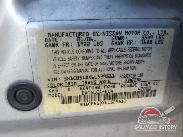 3N1CB51DX6L529511 2006 NISSAN SENTRA photo no. 12