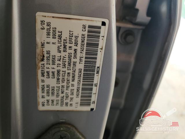 1HGCM56165A164340 2005 HONDA ACCORD photo no. 12
