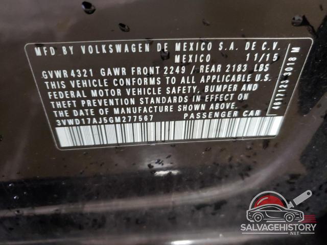 3VWD17AJ5GM277567 2016 VOLKSWAGEN JETTA photo no. 12