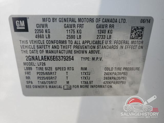 2GNALAEK6E6379264 2014 CHEVROLET EQUINOX photo no. 13
