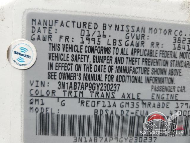 3N1AB7AP9GY230237 2016 NISSAN SENTRA photo no. 13