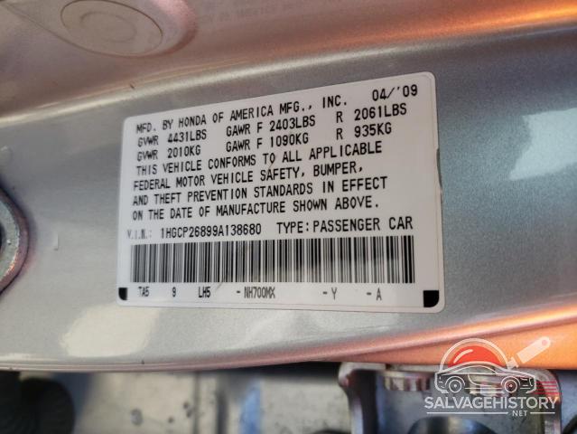 1HGCP26899A138680 2009 HONDA ACCORD photo no. 13