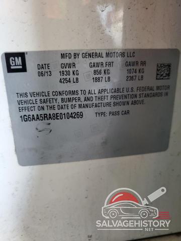 1G6AA5RA8E0104269 2014 CADILLAC ATS photo no. 12