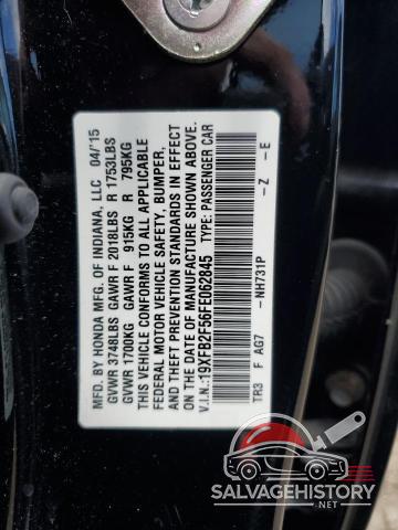 19XFB2F56FE062845 2015 HONDA CIVIC photo no. 12