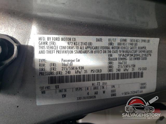 1FADP3K20HL216279 2017 FORD FOCUS photo no. 12