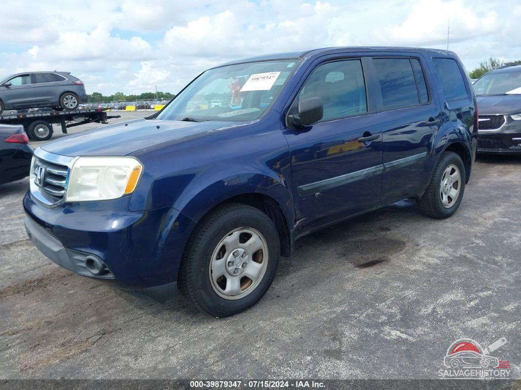 5FNYF3H20DB009992 2013 HONDA PILOT photo no. 2