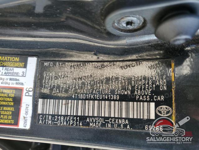 4T1BD1FK1EU141389 2014 TOYOTA CAMRY photo no. 12