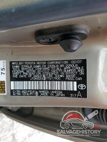 JTDKB20U277617905 2007 TOYOTA PRIUS photo no. 12