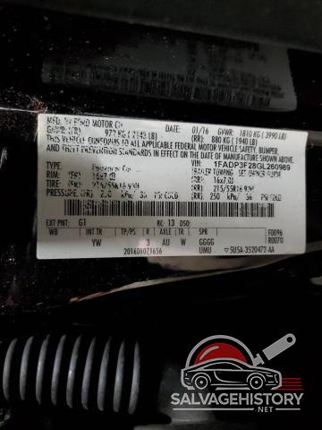 1FADP3F28GL260989 2016 FORD FOCUS photo no. 12