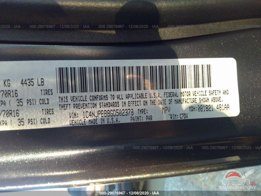 1C4NJPBB8GD502378 2016 JEEP PATRIOT photo no. 9