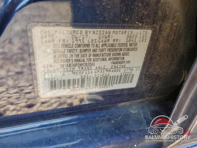 3N1AB7AP2HY352049 2017 NISSAN SENTRA photo no. 12
